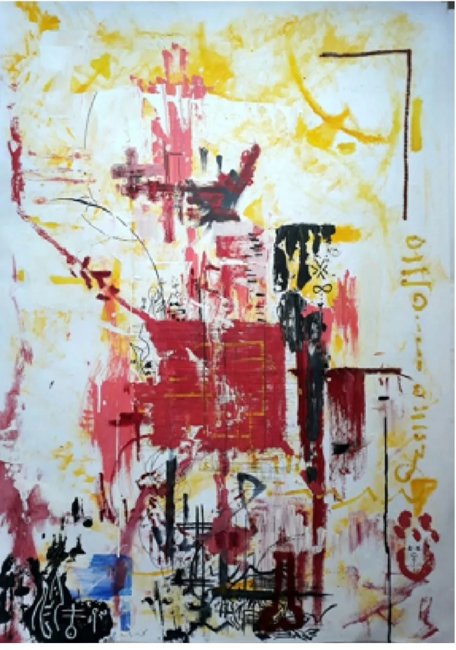 Painting created at the Creative Painting Workshop with Artemis Xeniou in Neochori (2)